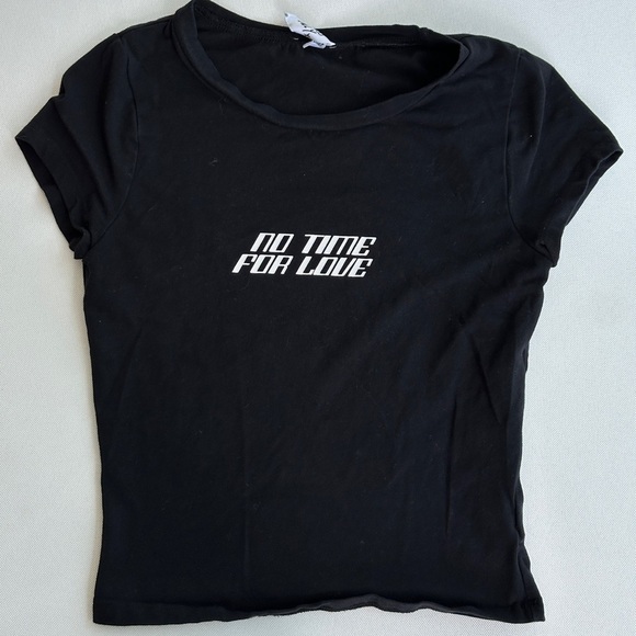 Princess Polly No Time For Love Black Tee - Picture 7 of 10